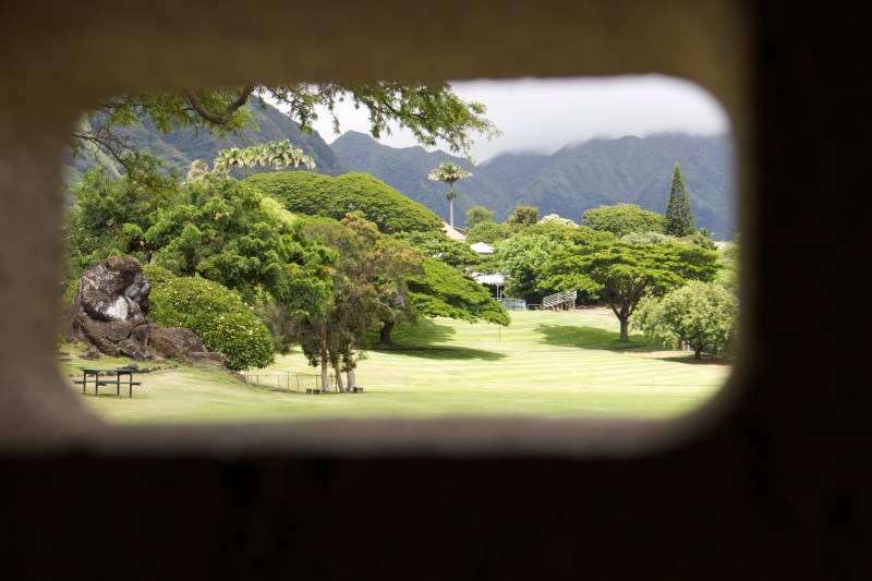 Ka U'i O Manoa is the rock on the left. 